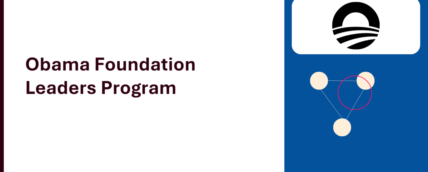 Obama Foundation Leaders Program cover