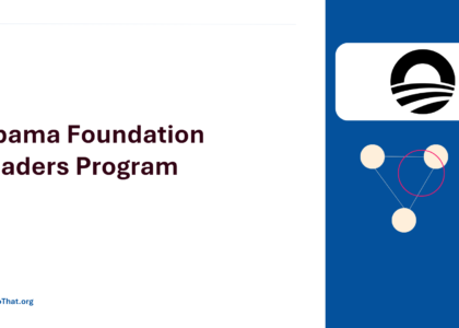 Obama Foundation Leaders Program cover
