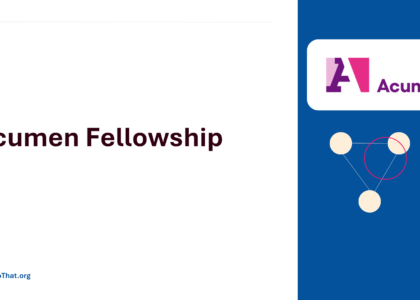 Acumen Fellowship regional programs cover