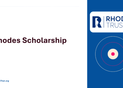 Rhodes Scholarship 2027 cohort cover